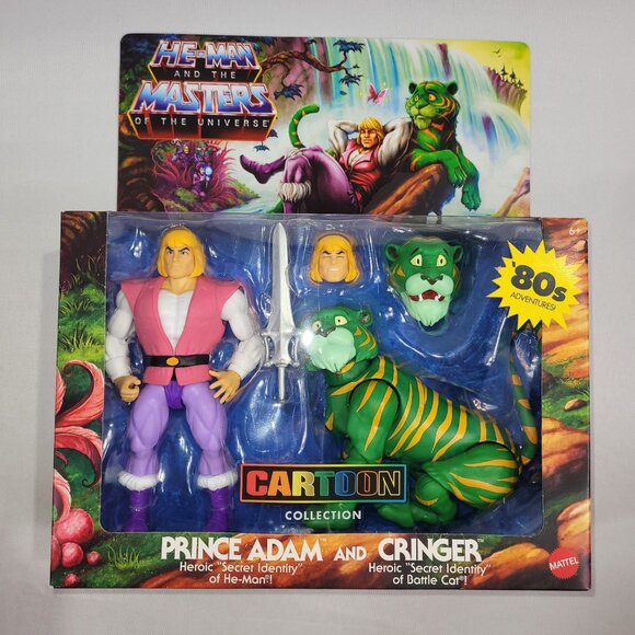 Masters of the Universe Price Adam & Cringer Cartoon Action Figure 2-Pack Set - Picture 1 of 1